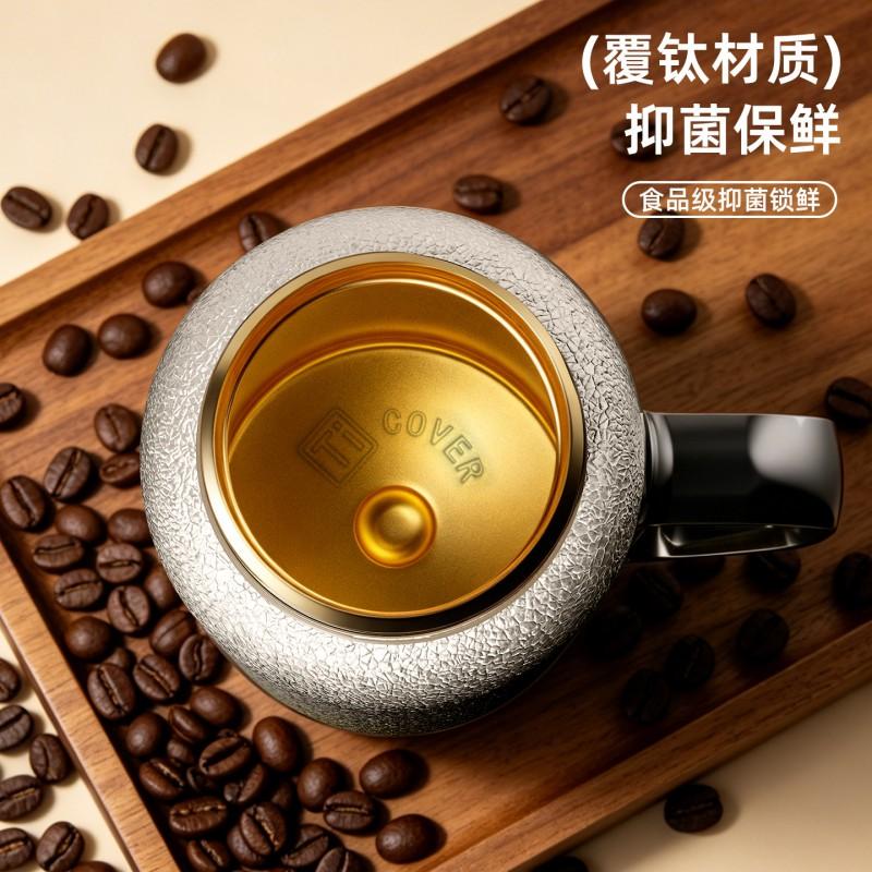 800ML Titanium Vacuum Insulated Flask Portable Lightweight Thermos Home Office Car