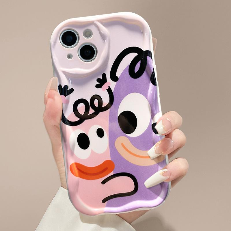 For IPhone 15 Mobile Phone Case for Women for IPhone16promax/13 Cream Pattern 11/12mini Anti-fall 14
