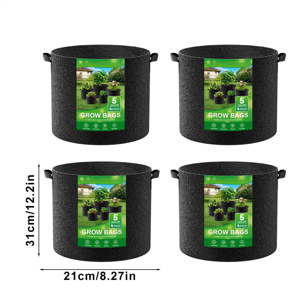 4 шт. Утолщенная тканевая садовая сумка-контейнер для выращивания картофеля, мешок для выращивания семян растений, цветочные горшки, инструмент для посадки овощей с ручкой