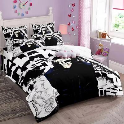 J-Jujutsu K-Kaisens Duvet Cover Pillowcase Bedding Bedroom Decoration Children Gift Adult Single Double Bed Large SizeZip Duvet Cover