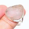 Natural Morganite Rough Gemstone 925 Sterling Silver Jewelry Ring Size 10.5 B4r62