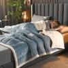 Milk Fleece Autumn Winter Warm Weighted Blankets for Beds European Thickened Beibei Velvet Throw Blanket Warmth Quilt Comforter