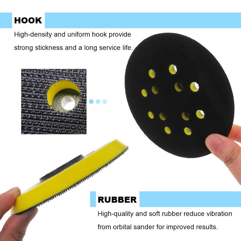 5 Inch Sanding Pad 8Holes Hook and Loop Backing Plate 125mm for RYOBI RSE-1250 Random Orbital Sanders Grinder Polishing Grinding