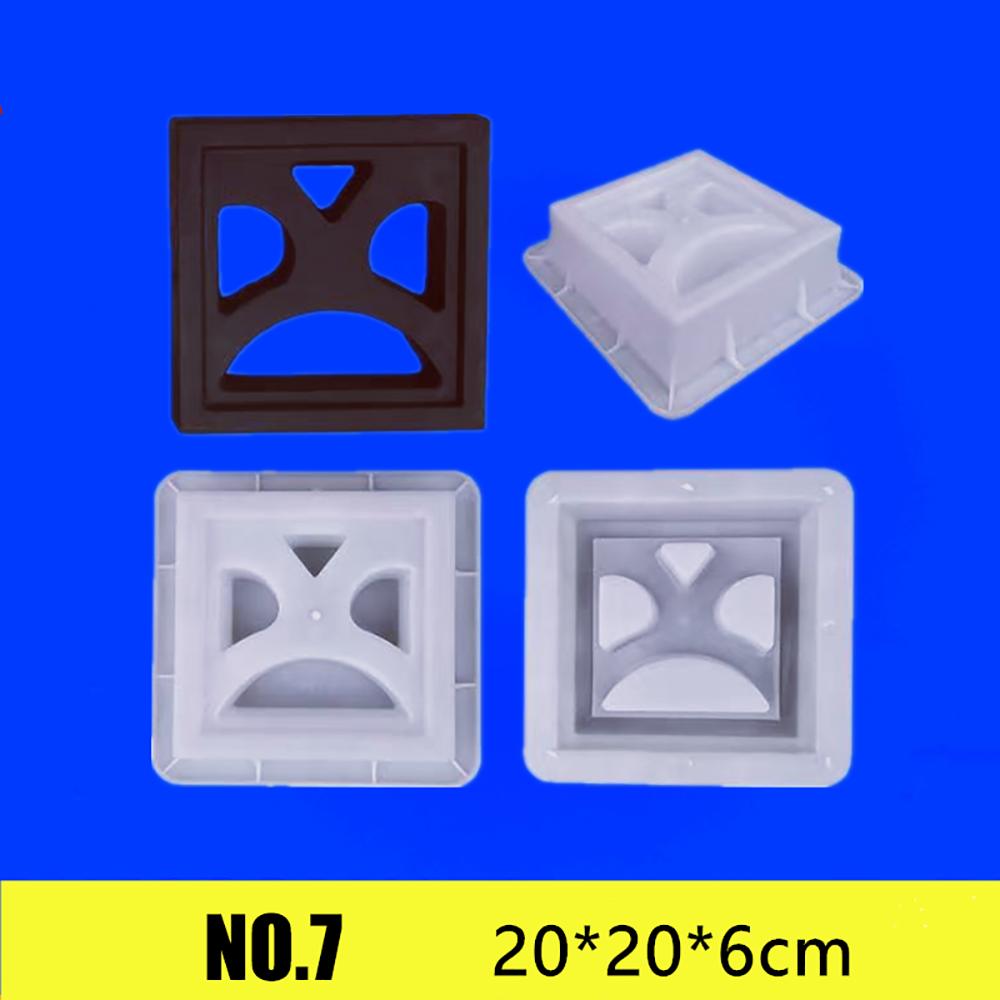 Пластиковая форма для цементного античного полого кирпича 20*20*6 см, 3D-резьба, противоскользящая, для бетона, пластиковая, форма для мощения, цементная выравнивающая лопата, инструменты для мощения