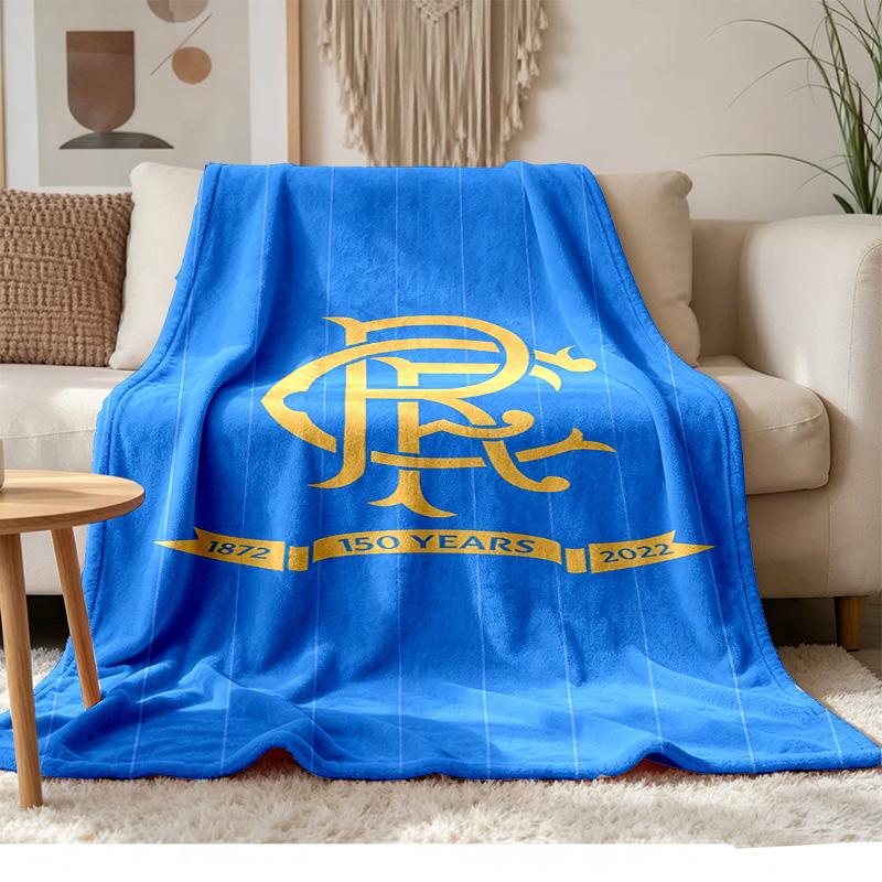 Rangers Football Club Soft and comfortable flannel Suitable for sofas living rooms outdoor camping travel and also makes a great anniversary gift