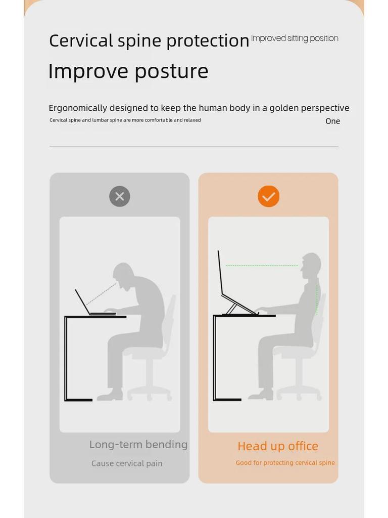 Регулируемая алюминиевая подставка для ноутбука с вертикальным подъемом и охлаждающей конструкцией