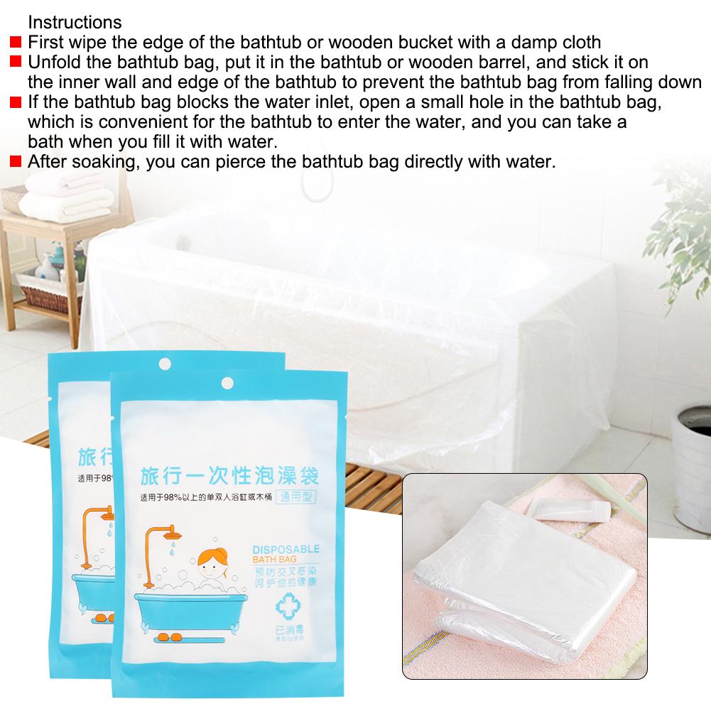 10 шт. Большой одноразовый вкладыш-чехол для ванны, пакет для ванны для дома, путешествий, спа, отеля, купания младенцев