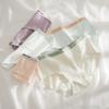 4Pcs Mid Waist Underwear for Women Letter Stripe Underpants Fashion Simple Briefs  Gifts