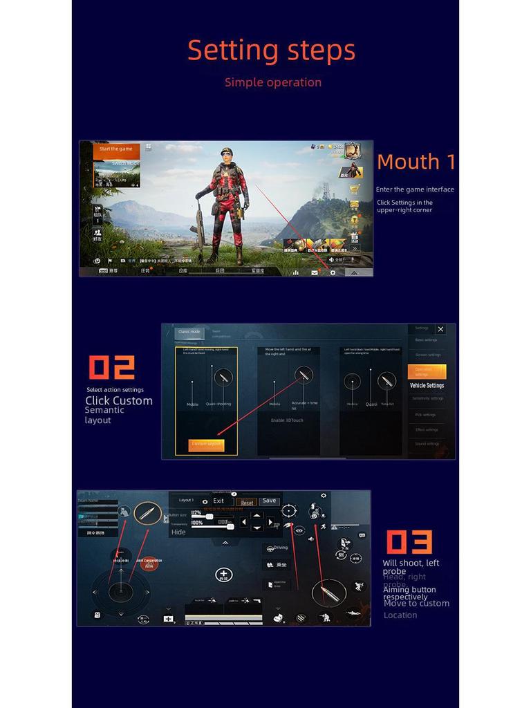 Портативная многофункциональная игровая ручка H9 на шесть пальцев с теплоотводом