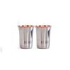 Steel Copper Glass Tumbler Set, Drinkware, Home Restaurant, 250 ML Each, 2 Pieces