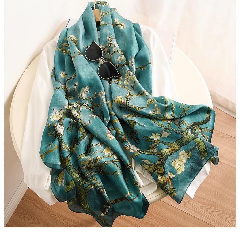 Ханчжоу 100% натуральный шелковый шарф для женщин, бандана, длинные шарфы, платок, роскошный высококачественный хиджаб, эшарпе, пашмина