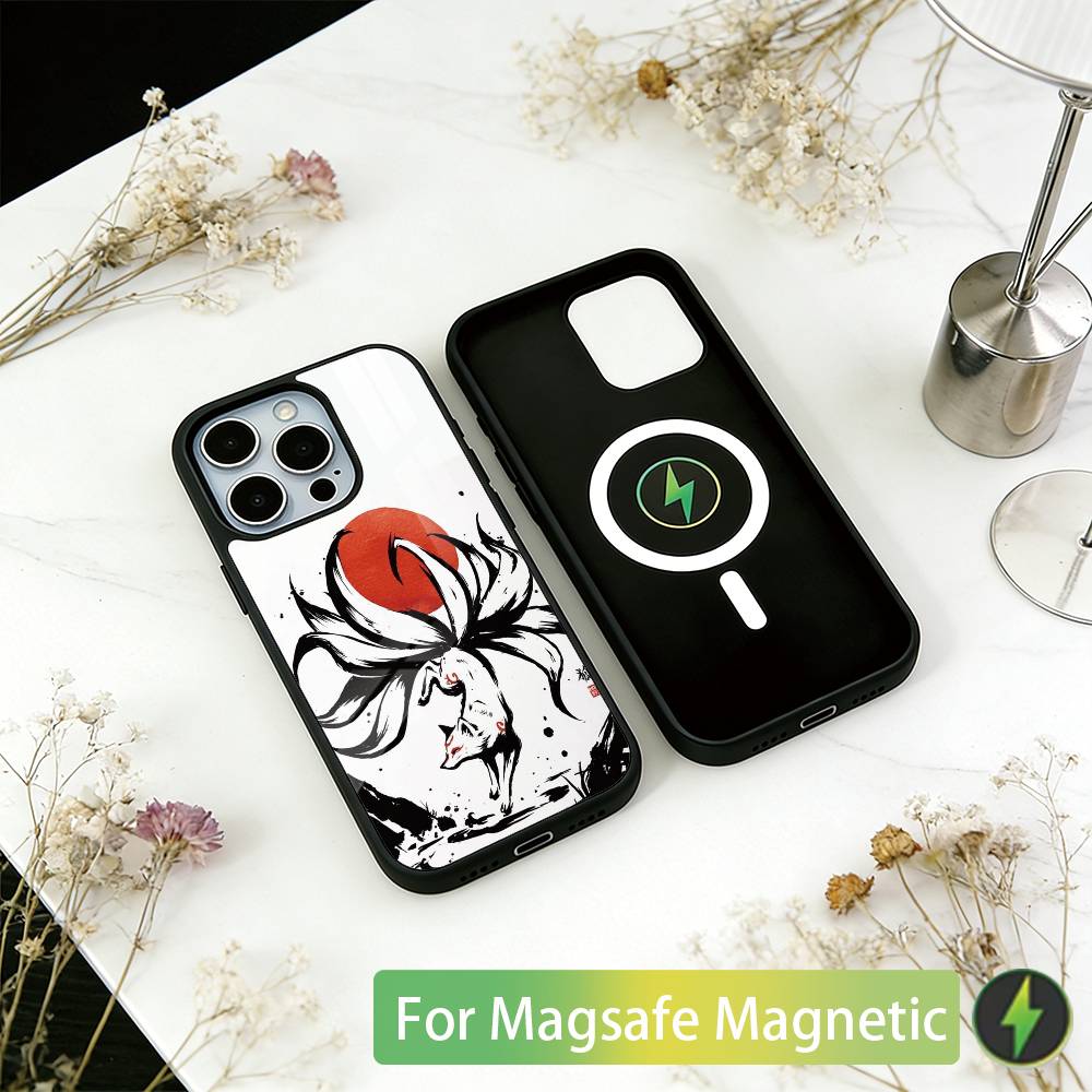 Nine tailed fox Phone Case For iPhone17,16,15,14,13,12,11 Plus,Pro Magnetic For Magsafe Wireless Charging