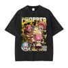 Унисекс Оверсайз Аниме Стиранная Футболка Мужская One Piece Уличная Одежда Женская Короткий Рукав Графическая Футболка Летний Харадзюку Повседневный Топ Хип-Хоп