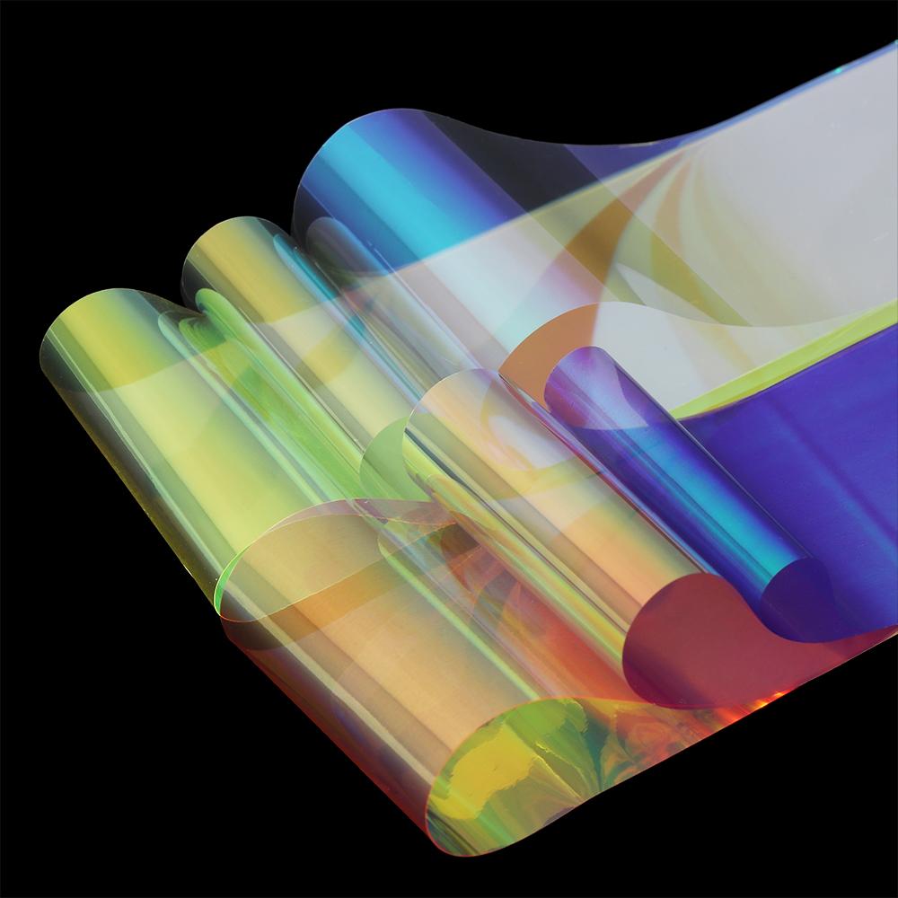 Hot Nail Decoration Tool DIY Glass Paper Holographic Design Nail Stickers Aurora Film