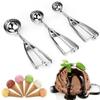 Sale Kitchen Accessories Stainless Steel Spring Handle Mash Potato Scoop Food Grade Ice Cream Spoon