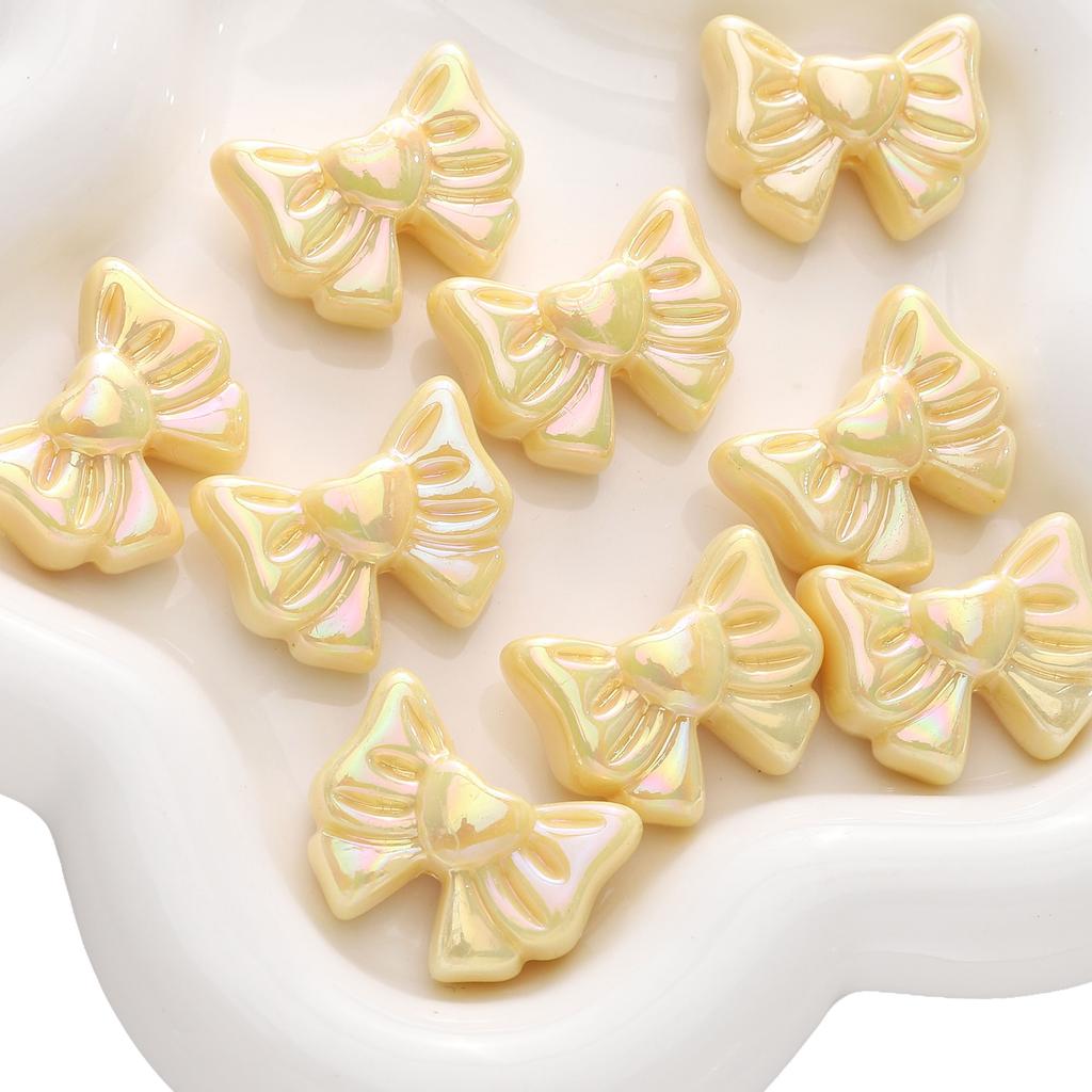 2/10 шт. акриловые бусины-бантики цвета AB, разбросанные бусины для самостоятельного изготовления браслетов, ожерелий и ювелирных изделий