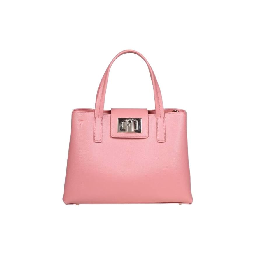 Furla 1927 Grain Leather Tote Handbag Medium Women's Pink WB00560-ARE000-PO000