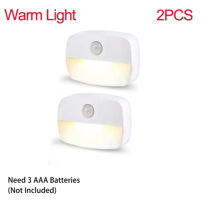 Auto ON/OFF LED Smart Night Lamp Under Cabinet Light PIR Motion Sensor Kitchen Bedroom Light for Night Cupboard Closet Stairs