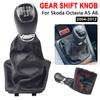 Car Accessories Manual 5/6 Speed Gear Shift Knob Gaiter Boot Cover For Skoda Octavia A5 A6 2004 2005 2006 2007 2008 2009 -