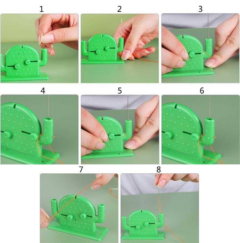 Нитевдеватель с двойной головкой Ручной нитевдеватель Практичный быстрый швейный иглодержатель Автоматический нитевдеватель