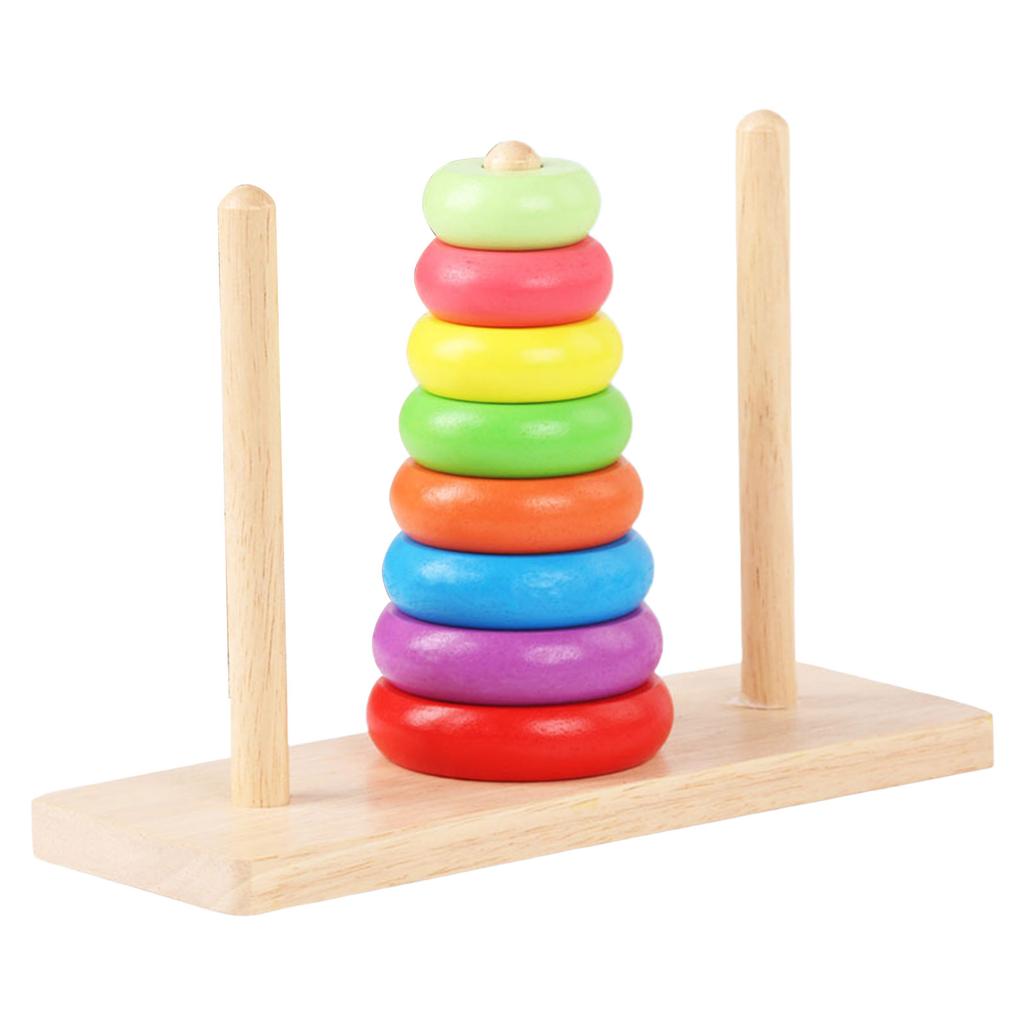 Tower of Hanoi Block Toy for Kids 3-6 Years Old Gifts Stacking Balance Toy Motor Skill for Babies Toddlers