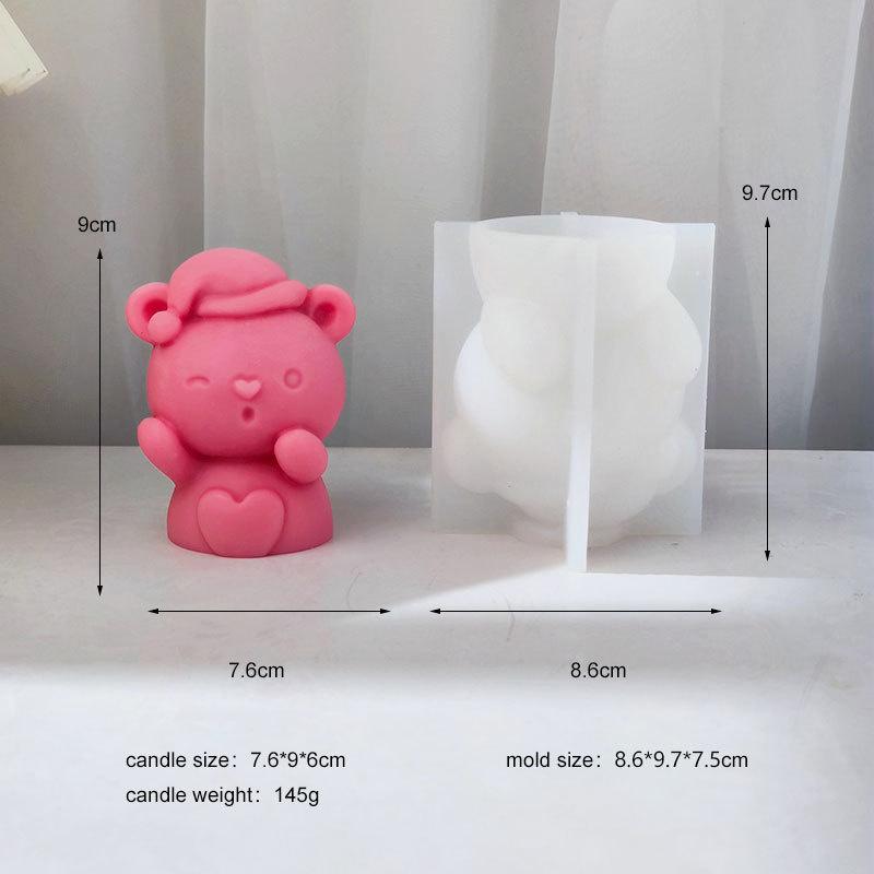 Cartoon Santa Claus Candle Silicone Mold Christmas Snowman Dwarf Elf Candle Soap Making Mold Diy Resin Gypsum Silicone Mold Gift