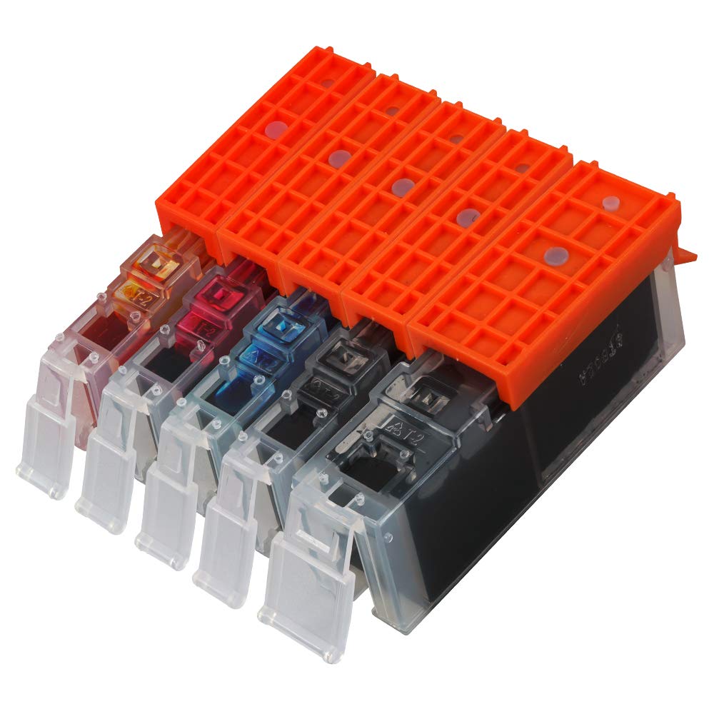 Совместимый картридж большой емкости CANON из 5 цветов с функцией определения оставшегося количества чернил на дисплее с микросхемой, совместимый с TS9030 TS8030 MG7730F