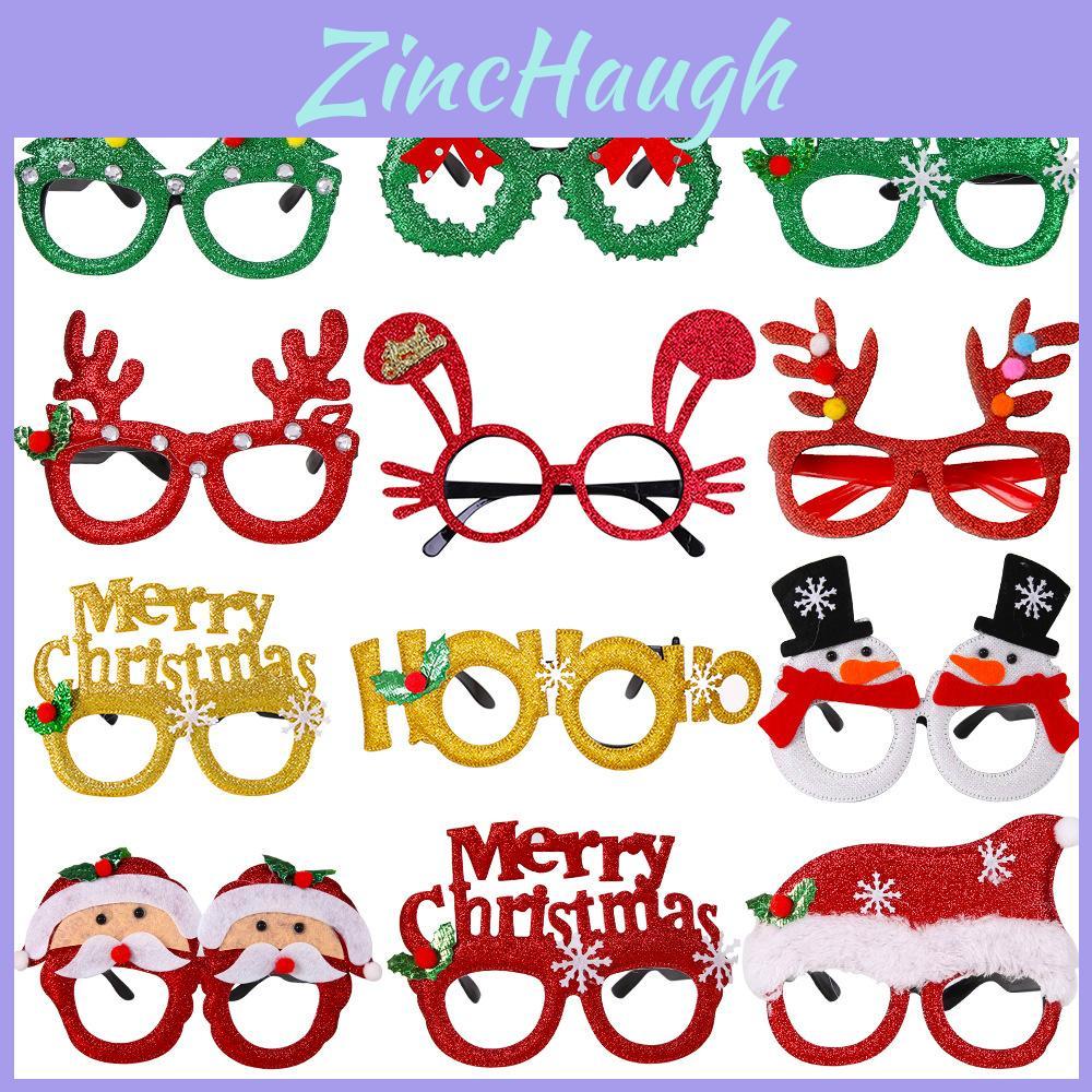 Праздничные рождественские очки из пластика и ткани, в ассортименте цветов и дизайнов, идеально подходят для фотографий, с персонажами)