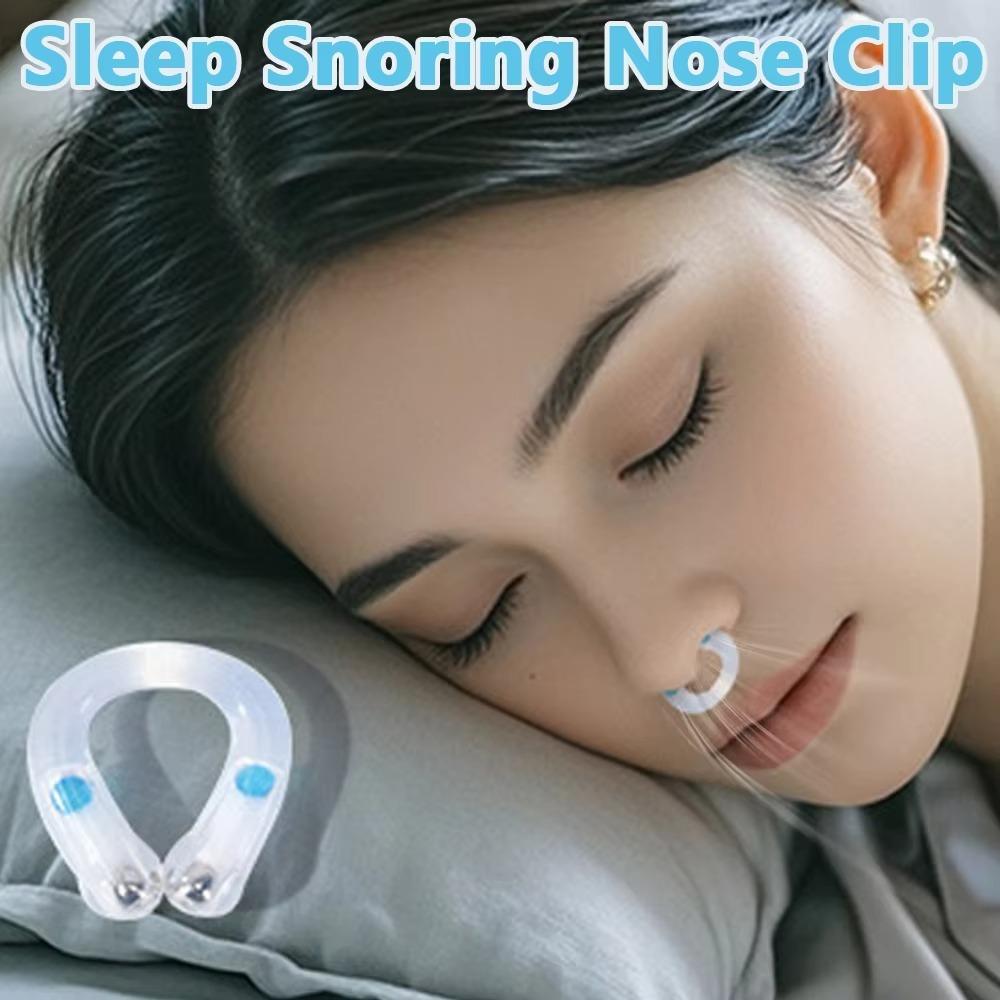 1pc Silicone Nose Clip Reusable Anti Snoring Nasal Clip Portable Magnetic Snoring Stopper