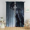 Leon-Kennedy Shades Tulle for Bedroom Partition Blackout Curtain for Room 2 Panel Kitchen Curtains Home Interior Curtains Living