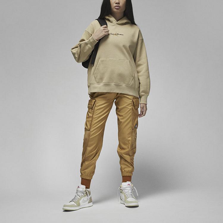 Jordan Женская толстовка с капюшоном с длинным рукавом и принтом логотипа Paris Collective, абрикосовый цвет DV1386-250