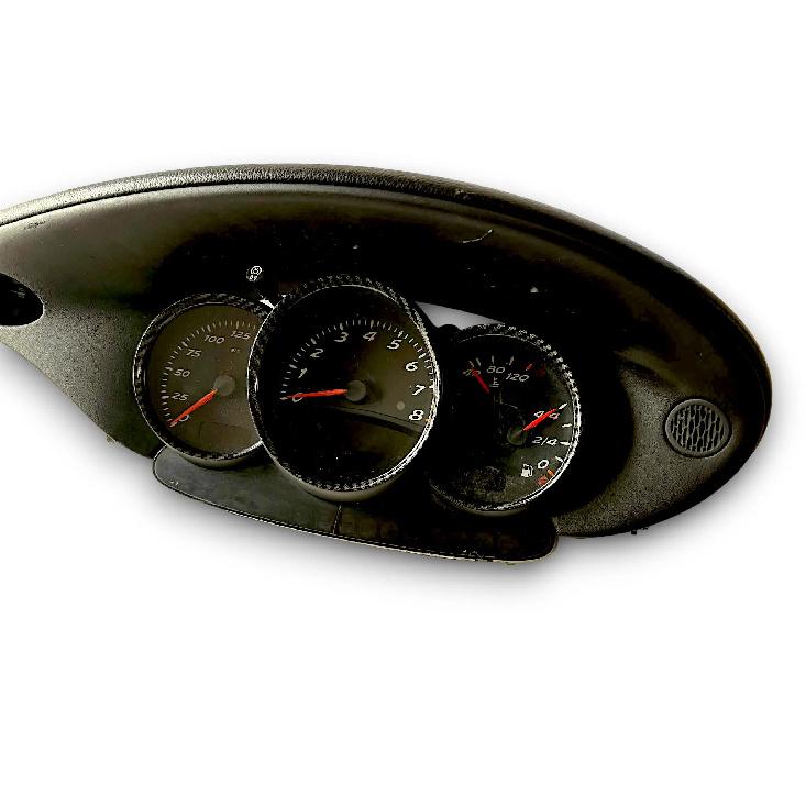 Gloss Carbon Fiber Pattern Dashboard Dial Gauge Rings Bezel Trim For Porsche 986 Boxster - ABS Plastic Made