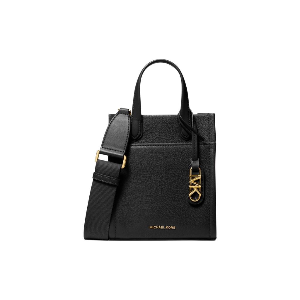 Michael Kors MK Gigi Сумка-тоут на регулируемом плечевом ремне с логотипом, из натуральной и искусственной кожи, сумка через плечо, женские сумки, Черный 32R4G3GC4L-BLACK