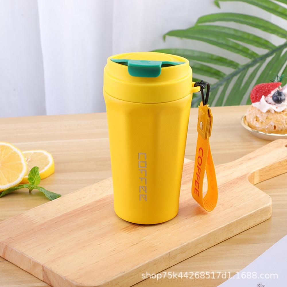 Удобная портативная чашка-термос, милый подарок для мероприятий, стакан для воды, кружка с подъемной веревкой, кофейная чашка из нержавеющей стали