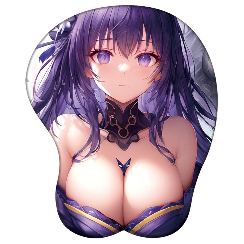 Genshin Impact 3D сексуальный силиконовый коврик для мыши геймерский мягкий коврик для мыши с поддержкой запястья аниме настольный коврик для запястья коврик для мыши