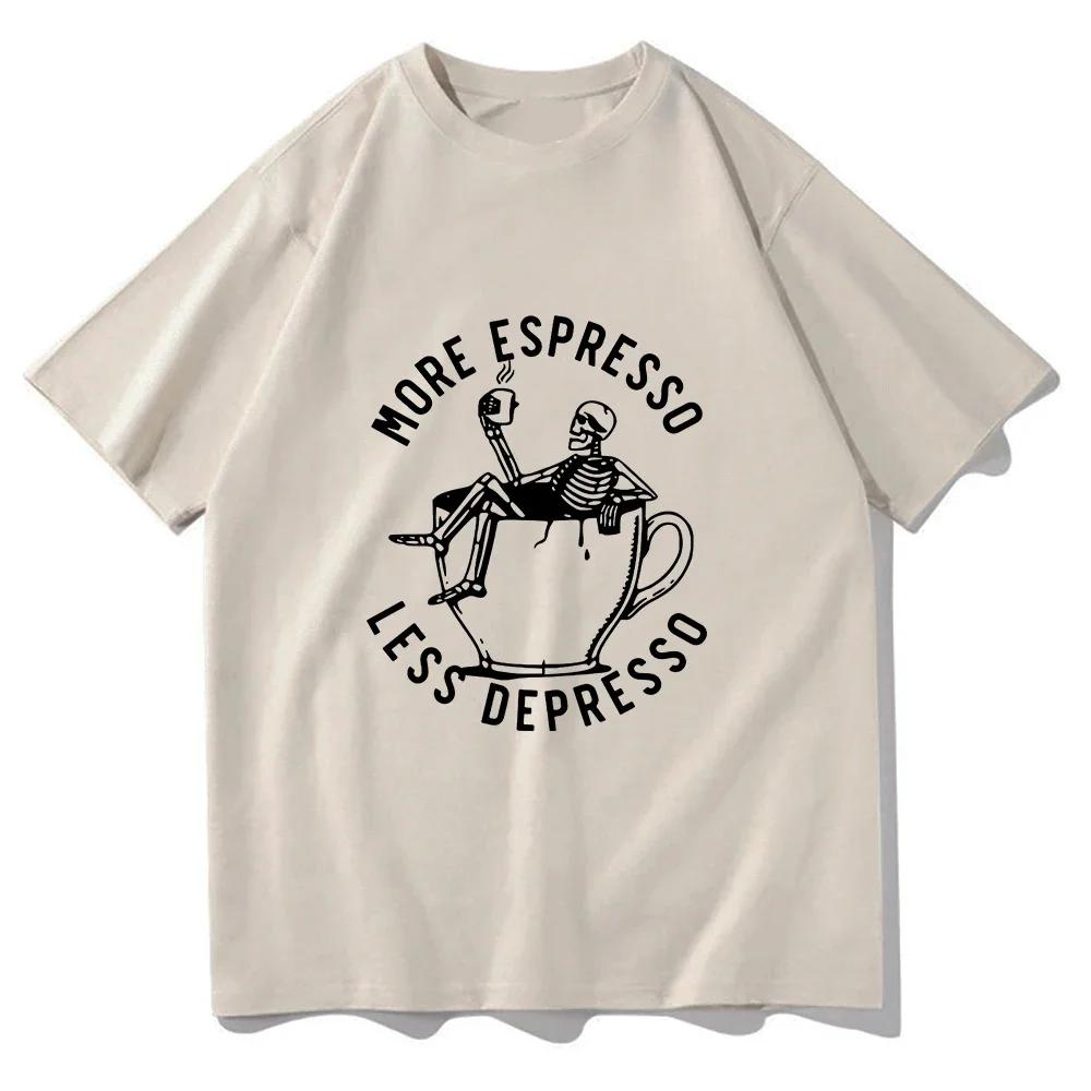 Fashion pattern Tshirt print 100 cotton shortsleeved coffee pattern fun and trendy Haraju embellished Tshirt