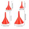 4pcs Funnels for Automotive Use Red Automotive Oil Funnel Set Wide Mouth Bottle Funnel Kitchen Funnel Flexible Oil Fill Funnel