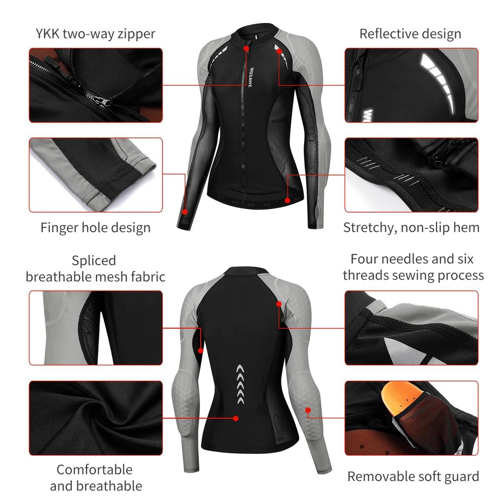 Женская мотоциклетная куртка с защитой, сертифицированной CE2, хорошо видимая сетчатая куртка для езды для женщин, сетчатая мотоциклетная куртка