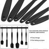 ZK- 6 Piece Kitchen Utensils Non-Stick Elastic Silicone Spatula, Kitchen Spatula Set with Brush for Baking Pastries (Black)