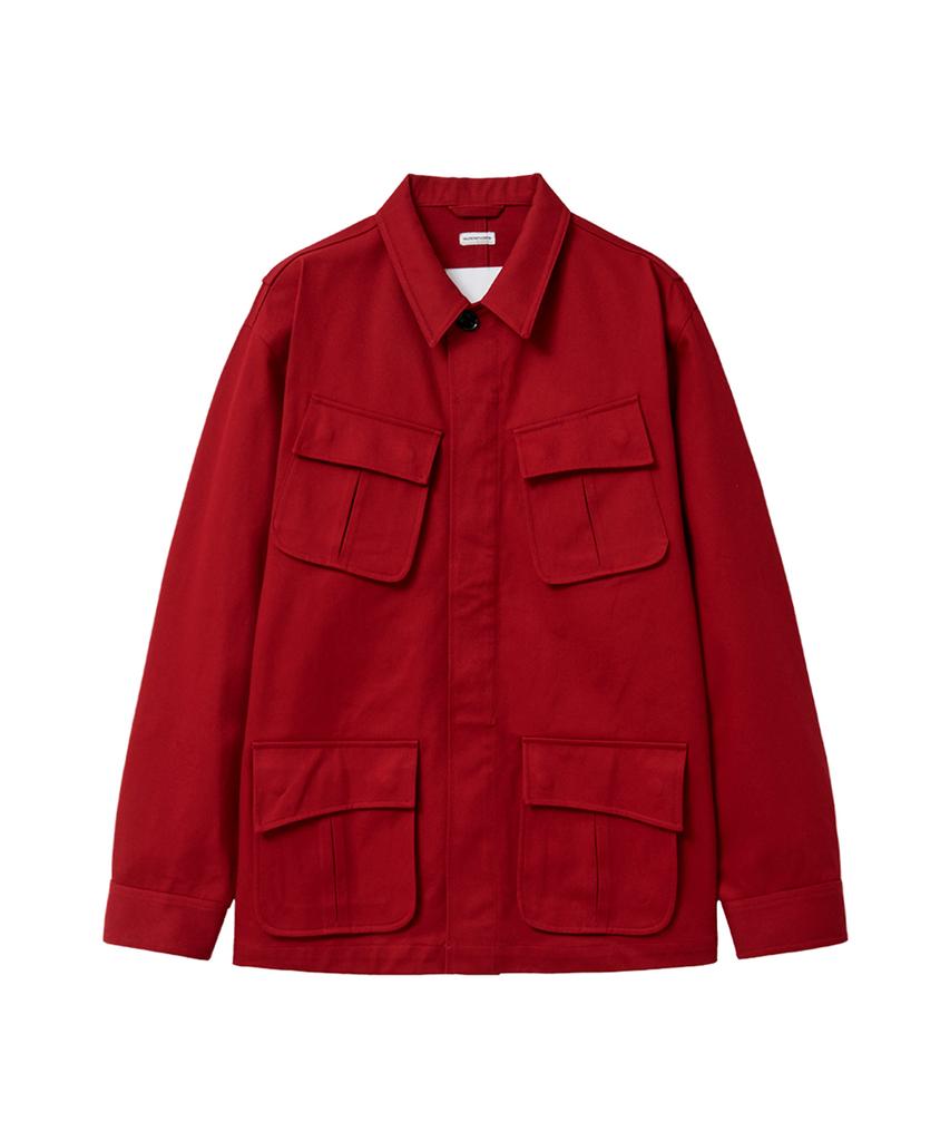 Youche Pret A Porter Sq Module Fatigue Jacket Crimson Red
