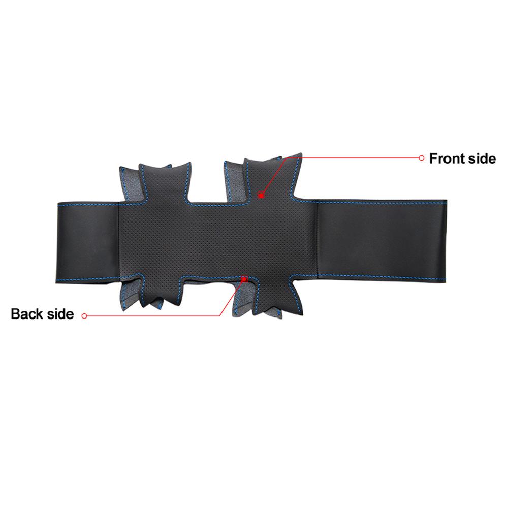 Черный чехол на руль автомобиля из искусственной кожи для Volkswagen VW Golf 4 Passat B5 Jetta Bora T4 T5 1997-2008 Seat Alhambra 2000-2010