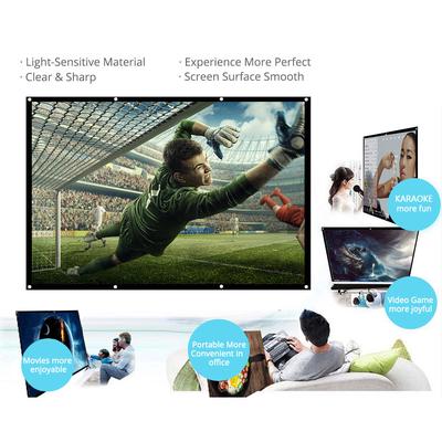 Портативный экран для проектора HD 16 с диагональю 150/120/100/84/70/60 дюймов:Складной 9-диагональный проекционный экран