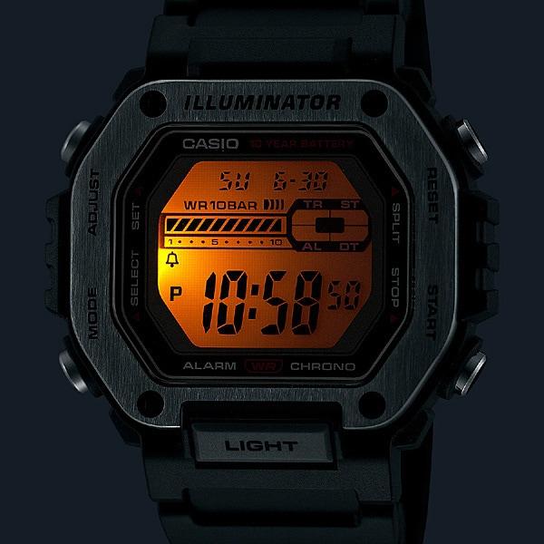Casio Многофункциональные цифровые часы Черные Mwd 110h 1ajf