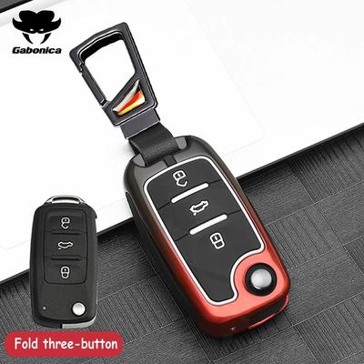 Чехол для автомобильного ключа из цинкового сплава для Volkswagen VW Bora Polo Tiguan Jetta Passat B5 B6 B7 Golf Beetle для Skoda GTI SCIROCCO GTI R