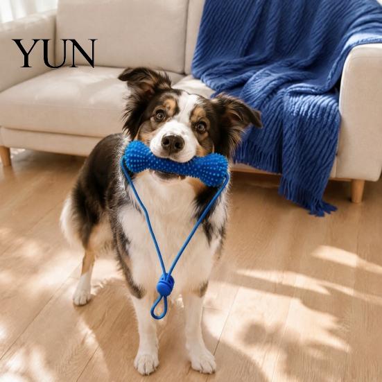 Pet Tooth Brushing Aid Dog Helper, Dental Prop Chewable Toy, Dual-Action Canine Oral Calculus Remover Care Tool for Cleaning Teeth,