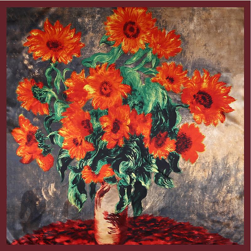 High-quality Luxurious Silk Scarves Headband Scarfs Neck Scarf For Women Chain Silk Scarf Women's Decorative Shawl