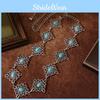 Chinese Traditional Knot Waist Chain With Metal Carving Turquoise Occasions For