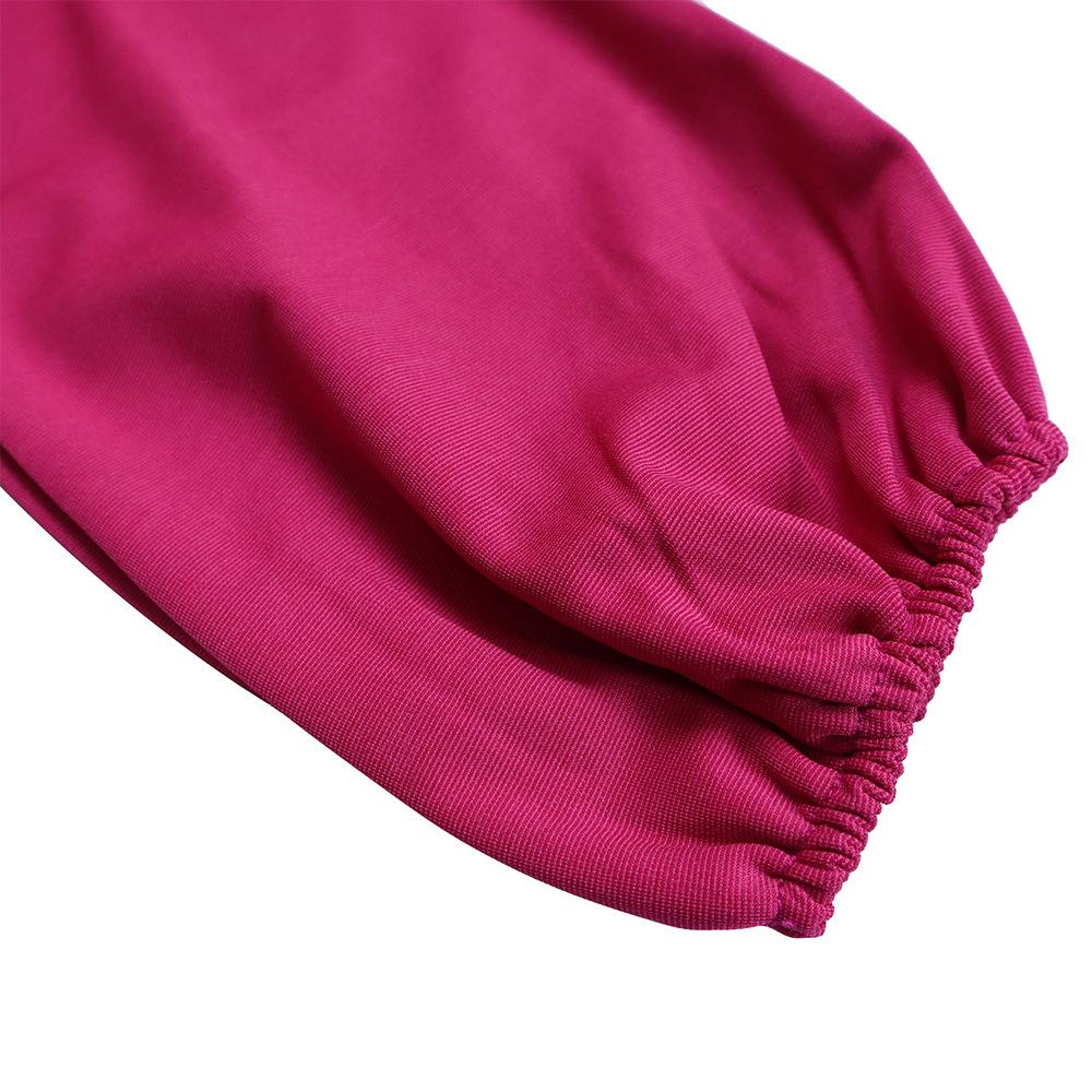 JKASHDK Women's Fashion Autumn Winter Solid Color Print Long Sleeve O-Neck High Waist Casual Dresses