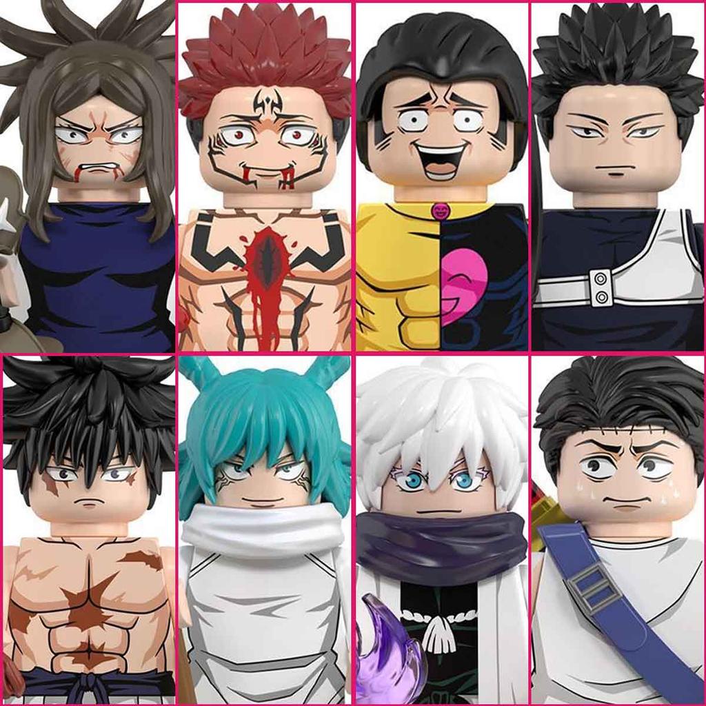 40pcs Jujutsu Kaisen Building Blocks Itadori Yuji Gojo Satoru Ryomen Mini Action Figure Accessories Christmas Gift for Kids