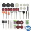 CMCP 100pcs Abrasive Tool Rotary Tool Accessory Set Mini Drill Bit Kit Sanding Polishing Cutting Disc Engraving Heads for Dremel